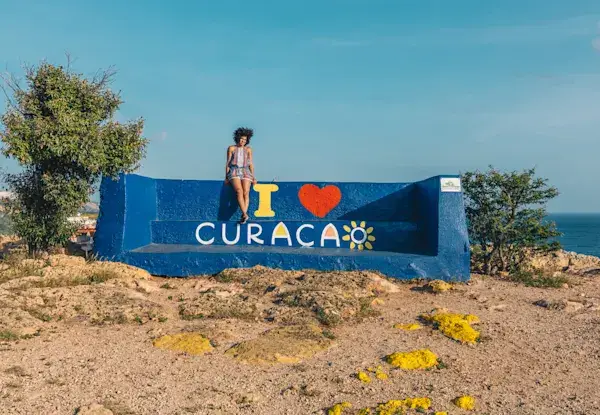 The iconic Curaçao letters in Willemstad