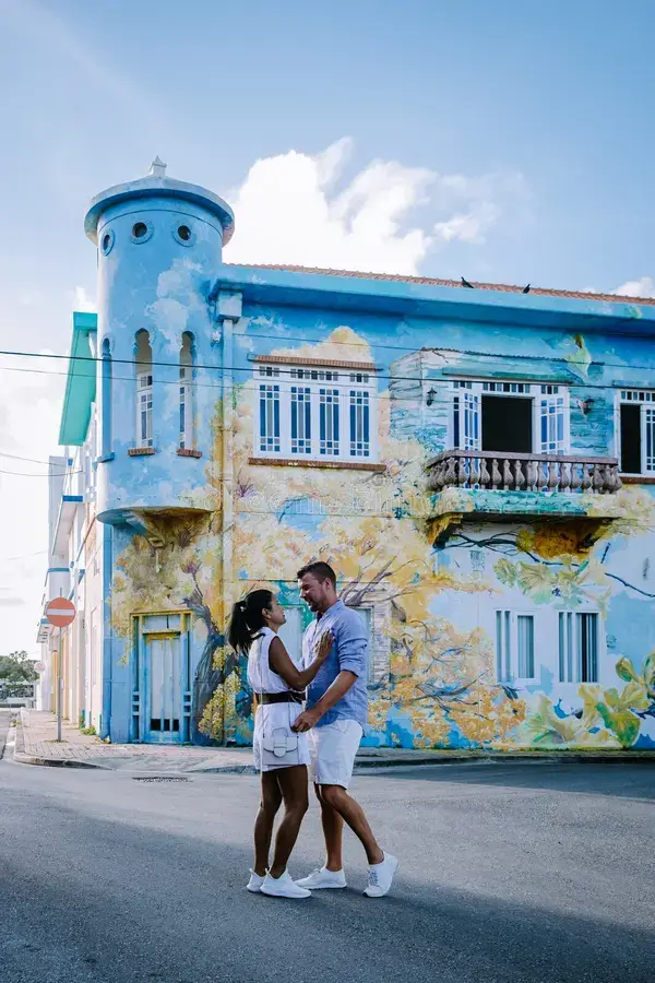 Colorful street art and murals in Willemstad